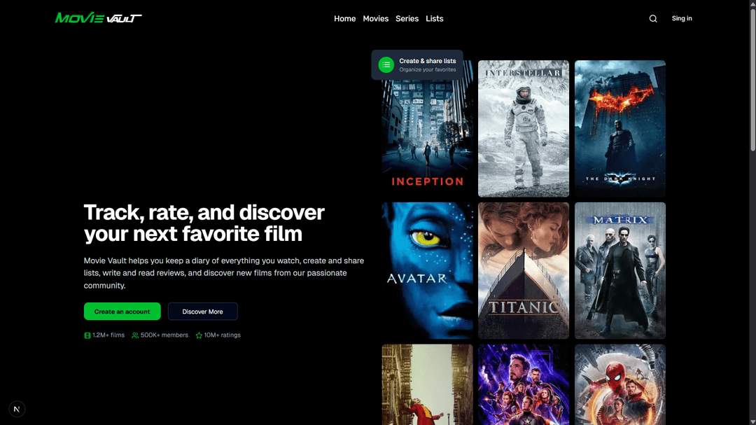 Media Vault Rating Movies Platform